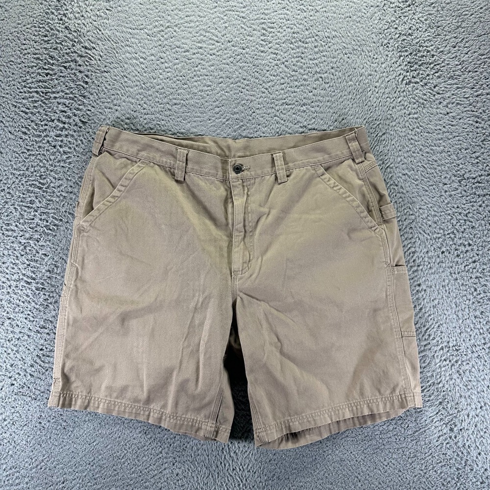 Duluth Shorts Mens 42 Beige Cotton Carpenter Workwear Travel Utility‎ Summer